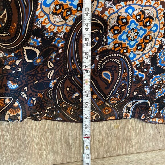 Bisou Bisou Michelle Bohbot Dress Babydoll Halter Maxi Brown Sz 8 Resort Boho - Picture 13 of 13